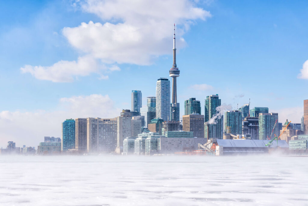 Frozen lake Ontario.