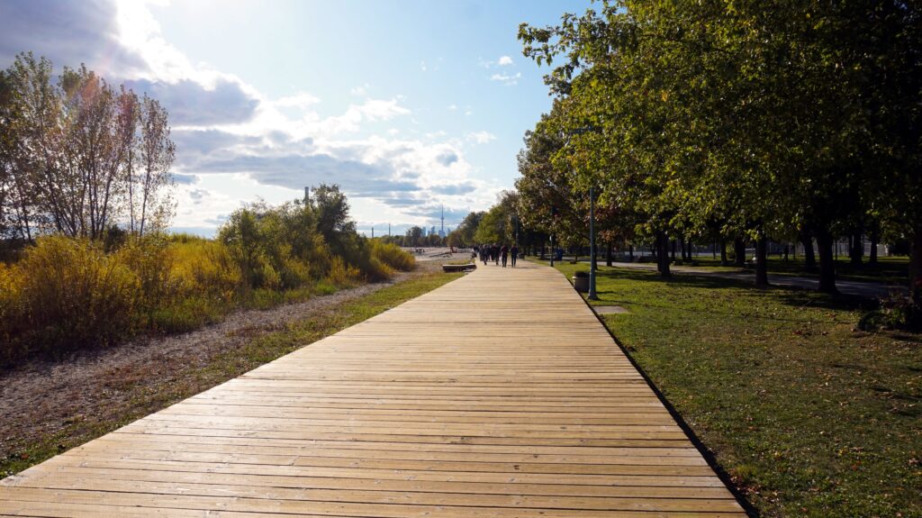 Boardwalk by the Toronto Beaches.